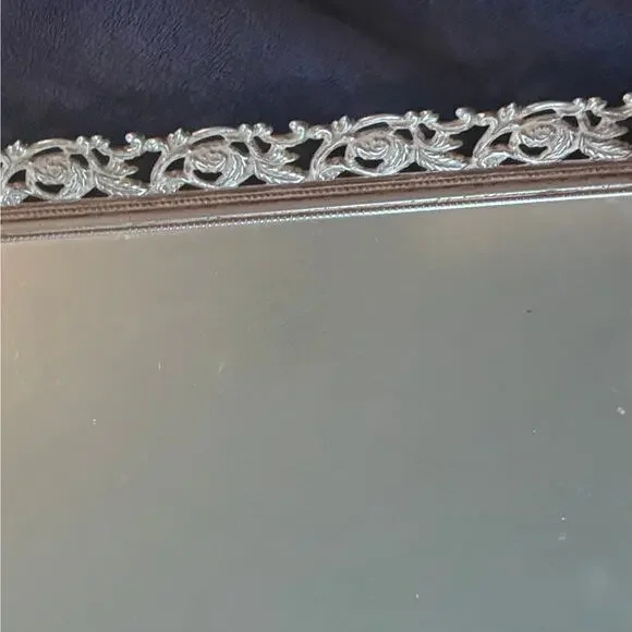 Vintage Hollywood Regency Mirrored Vanity Tray 15 X 10 inches - Picture 4 of 7